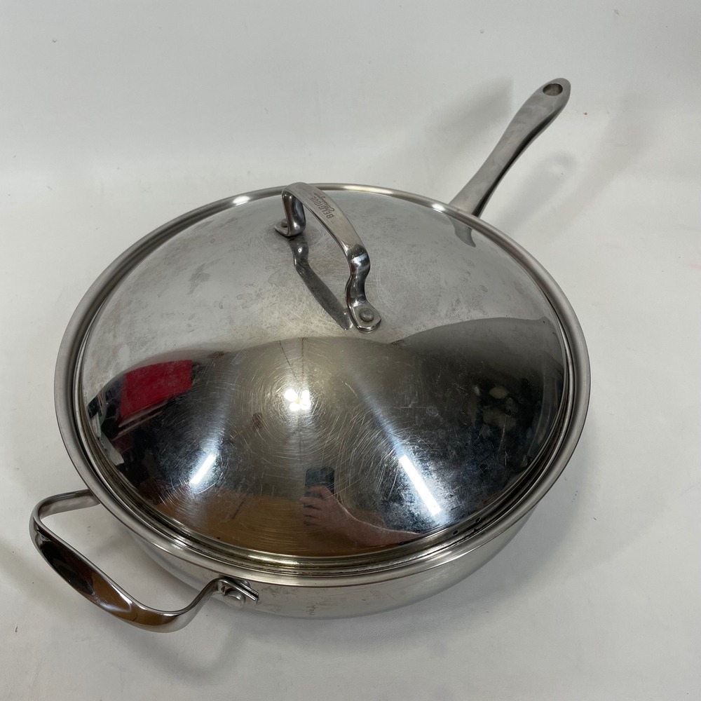 Belgique Classique 12.5 Inch Stainless Steel Everyday Pan Skillet Dome Lid 10549